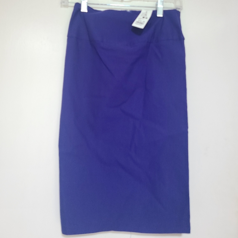 NWT COLOR SWATCH Sz M Royal Blue Straight Pencil Stretch Skirt